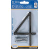 Hillman Distinctions 5 in. Black Metal Screw-On Number 4 1 pc (Pack of 3)
