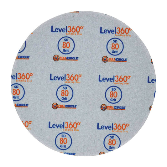 Full Circle Level 360 8.75 in. Aluminum Oxide Hook and Loop Sanding Disc 80 Grit Medium 5 pk