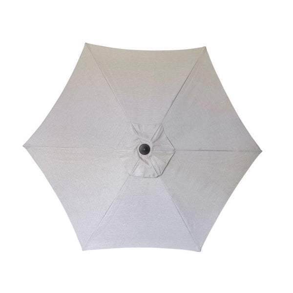 Sombrilla inclinable para patio Oceanside de 9 pies, color gris, de Living Accents