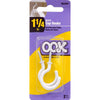 Ook Small Vinyl Coated White Steel 1-1/4 in. L Hook 1 lb. 2 pk (Pack of 12)