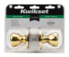 Kwikset  Tylo  Polished Brass  Steel  Passage Door Knob  3  Right or Left Handed