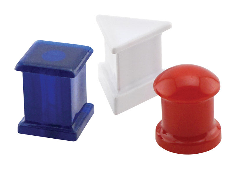 Magnet Source .625 in. L X .5 in. W Assorted Magnetic Push Pins 6 pc ...