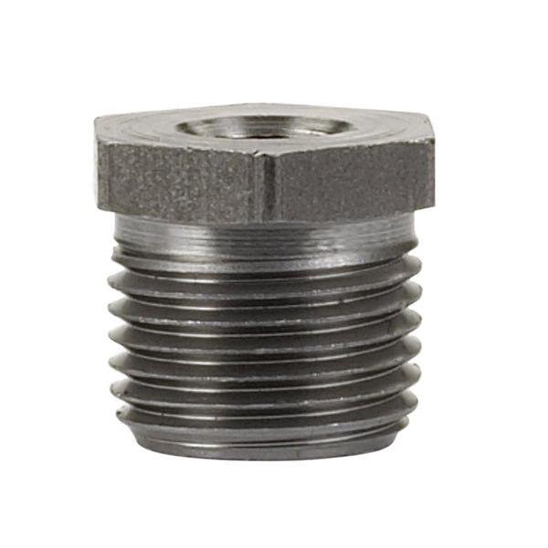 Billco 3/8 in. MPT x 1/4 in. Dia. MPT Black Steel Hex Bushing (Pack of 5) - Deal of The Week