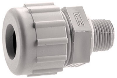 Homewerks Schedule 40 1 in. MPT X 1 in. D Compression PVC Male Adapter