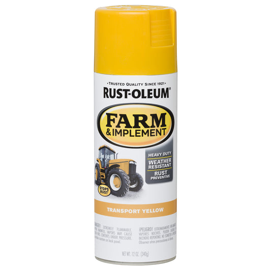 Rust-Oleum Specialty Indoor and Outdoor Gloss Transport Yellow Farm & Implement 12 oz (Pack of 6).