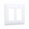 TayMac Masque 5000 Series Textured White 2 gang Plastic Decorator Wall Plate 1 pk