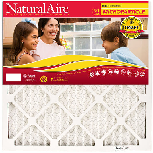 NaturalAire 14 in. W x 25 in. H x 1 in. D Synthetic 10 MERV Pleated Microparticle Air Filter (Pack of 6)