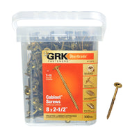 GRK Fasteners UberGrade No. 8  x 2-1/2 in. L Star Cabinet Screws 330 pk