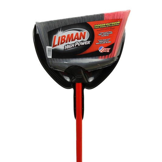 Libman High Power 13.75 in. W Stiff Recycled Plastic Broom with Dustpan