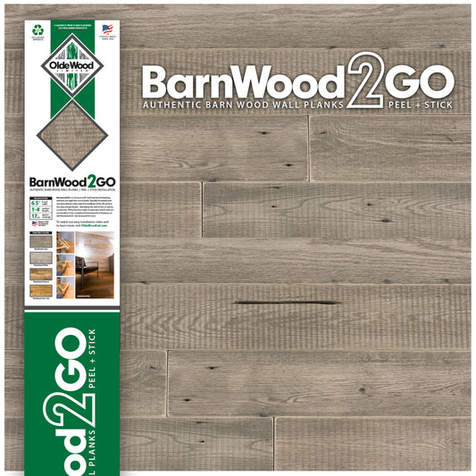 OldeWood Limited BarnWood2GO 5/16 in. H X 5-1/2 in. W X 48 in. L Weathered Gray Wood Wall Plank