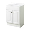 Zenna Home Single White Vanity Combo 24 in. W X 18 in. D X 35 in. H