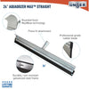 Unger AquaDozer 24 in. W Galvanized Steel Floor Squeegee Replacement Blade