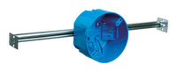 Carlon 20 cu in Round Polycarbonate 1 gang Electrical Box w/Hanger Bar Blue