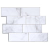 Smart Tiles 8.38 in. W X 11.56 in. L Gray/White Mosaic Vinyl Adhesive Wall Tile 4 pc (Pack of 6)
