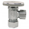 PlumbCraft 5/8 in. Compression in. X 1/2 in. Compression Chrome Plated Angle Valve