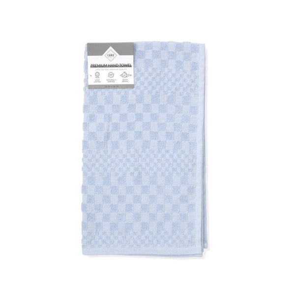Toalla de mano de algodón azul a cuadros Core Home 1 pieza (paquete de 6)