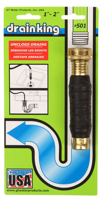 GT Water Products Drain King 50 to 80 PSI Drain Opener/Cleaner Hose Attachment 1 to 2 in.