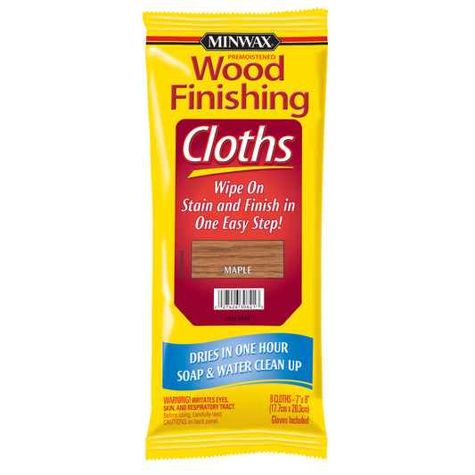 Minwax 30821 Maple Wood Finishing Cloths (Pack of 6)