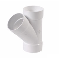 NDS Schedule 35 4 in. Hub each X 4 in. D Hub PVC Wye 1 pk