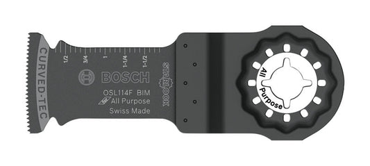 Bosch Starlock 1-1/4 in. X 4 in. L Metal Plunge Blade 3 pk