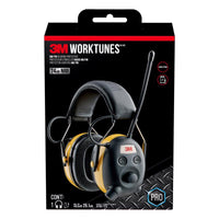 Tekk WorkTunes Black/Yellow 24 dB Plastic Adjustable Professional Hearing Protector - Open Box