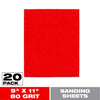 Diablo 9 in. L X 11 in. W 80 Grit Aluminum Oxide Sanding Sheet 20 pk