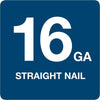 Grip-Rite 2-1/2 in. 16 Ga. Straight Strip Electro Galvanized Finish Nails 1000 pk