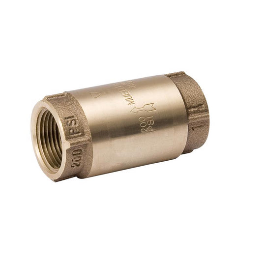 BK Products Proline 1-1/4 in. D X 1-1/4 in. D Brass In-Line Check Valve