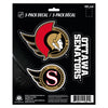NHL - Ottawa Senators 3 Piece Decal Sticker Set