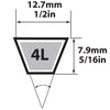 Mitsuboshi FHP General Utility V-Belt 0.5 in. W X 41 in. L For Fractional Horsepower Motors