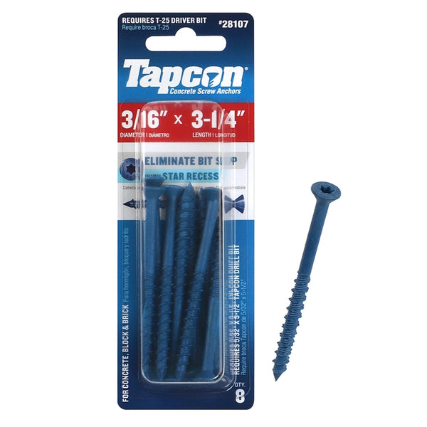 TORNILLO CON 3/16X3-1/4" PAQUETE DE 8