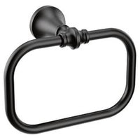 Matte black towel ring