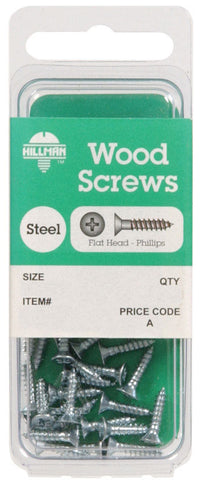Hillman No. 10 x 1-1/4 in. L Phillips Zinc-Plated Wood Screws 10 pk (Pack of 10)