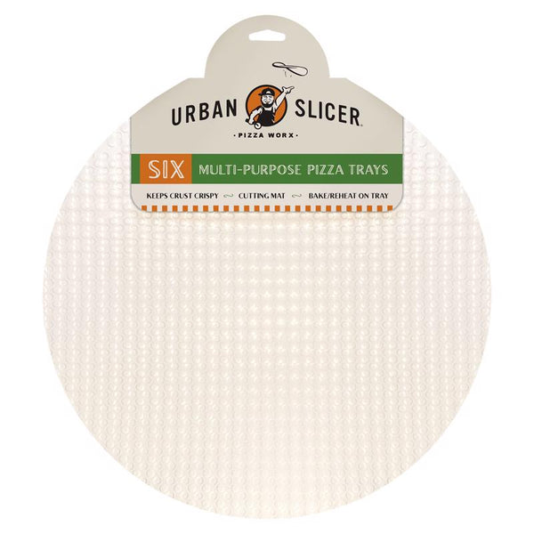 Tabla blanca para picar pizza de compuesto de papel Urban Slicer Pizza Worx, 6 cada una (paquete de 12)