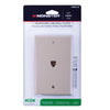 Monster Cable Just Hook It Up Ivory 1 gang Plastic Telephone Wall Plate 1 pk (Pack of 6)