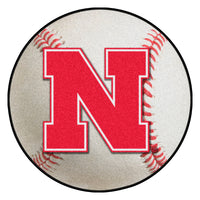 University of Nebraska Baseball Rug - 27in. Diameter