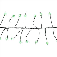 Celebrations LED Big Seed Cluster Green 250 ct String Christmas Lights 10 ft.