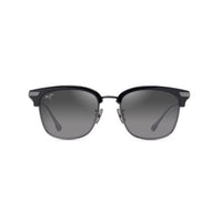 Maui Jim Kalaunu AF Unisex Shiny Black w/Dark Silver Frame Neutral Grey Lens Polarized Sunglasses