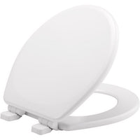 Mayfair Slow Close Round White Molded Wood Toilet Seat