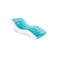 Intex Splash Lounge Pool Float Teal and White with Cupholder Backrest and Handles 75 x 39 in


