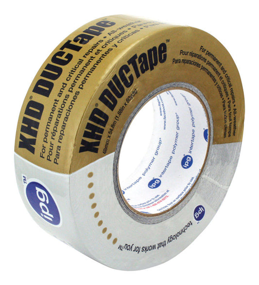 IPG XHD 2 in. W X 60 yd L Silver Rubber Adhesive Duct Tape