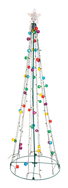 Decoración de jardín Sienna, árbol de luces de cadena multicolor centelleante incandescente, 6.5 ft - Caja abierta