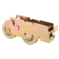 Prime-Line 3-1/8 in. L Gold Steel Roller Assembly 1 pk