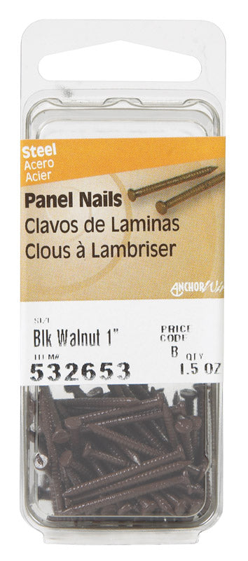 Hillman 1 in. L Panel Steel Nail Annular Ring Shank Large (Pack of 6)