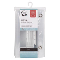 Zenna Home 78 in. H X 54 in. W Clear Solid Stall Liner PEVA