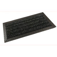 GrassWorx Clean Machine 18 in. W X 34 in. L Black Astroturf Door Mat