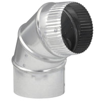 Imperial Manufacturing 4 in. Dia. x 4 in. Dia. Adjustable 90 deg. Galvanized Steel Elbow Exhaust (Pack of 8)