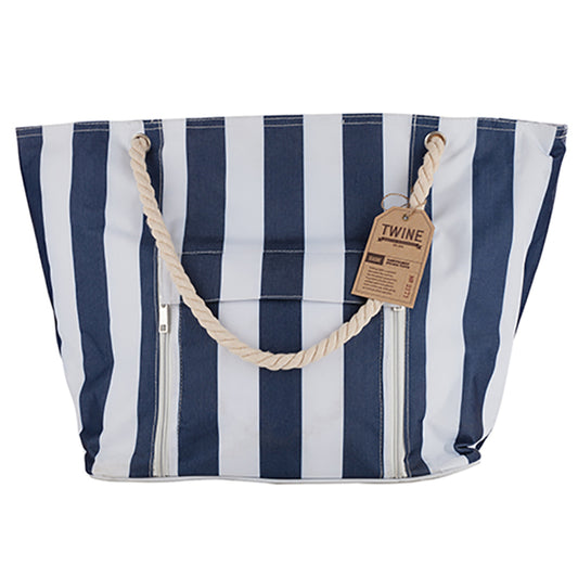 TWINE Blue/White Cooler Tote (Pack of 4).