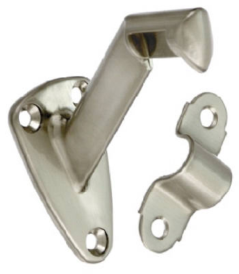 National Hardware Silver Zinc Die Cast w/Steel Strap Handrail Bracket