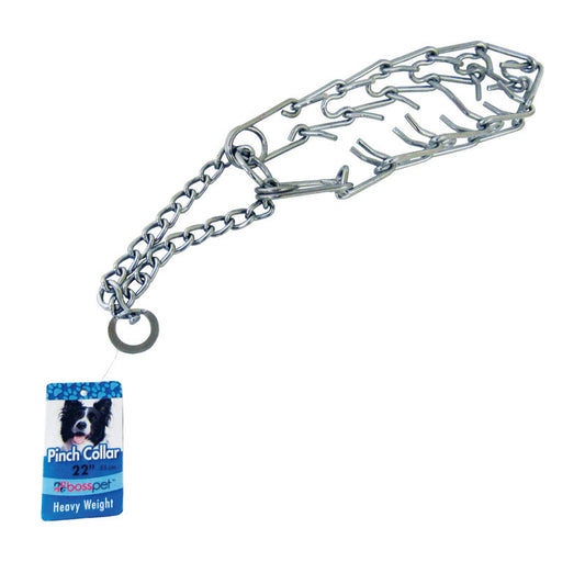 PDQ Silver Chain Dog Pinch Collar Medium/Large (Pack of 6)